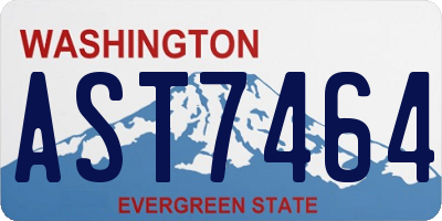 WA license plate AST7464