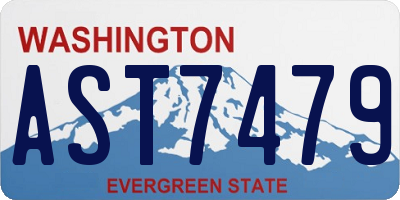 WA license plate AST7479