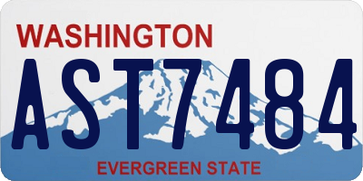 WA license plate AST7484