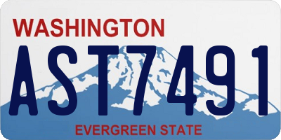 WA license plate AST7491