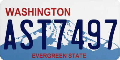 WA license plate AST7497