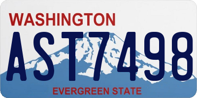 WA license plate AST7498