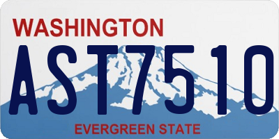 WA license plate AST7510