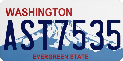 WA license plate AST7535