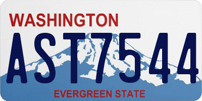 WA license plate AST7544