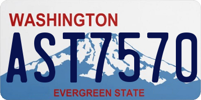WA license plate AST7570