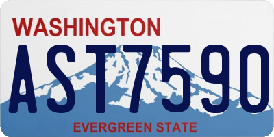 WA license plate AST7590