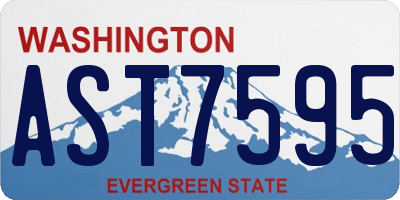 WA license plate AST7595