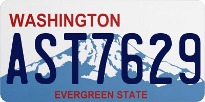WA license plate AST7629