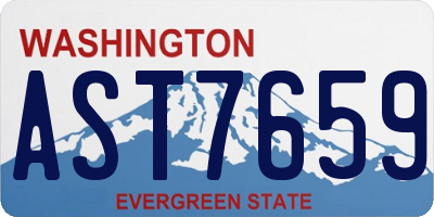 WA license plate AST7659