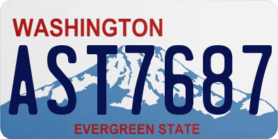 WA license plate AST7687