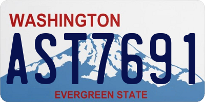 WA license plate AST7691