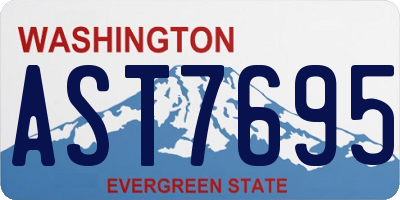 WA license plate AST7695