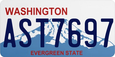 WA license plate AST7697