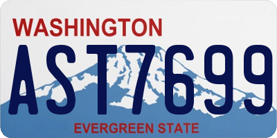 WA license plate AST7699