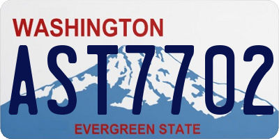 WA license plate AST7702