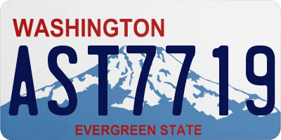 WA license plate AST7719