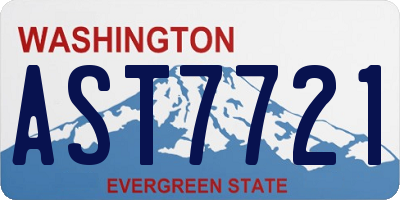 WA license plate AST7721