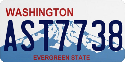 WA license plate AST7738