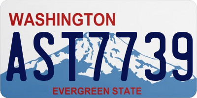 WA license plate AST7739