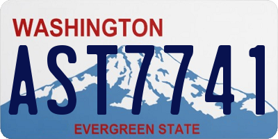 WA license plate AST7741