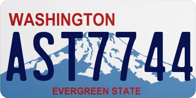 WA license plate AST7744