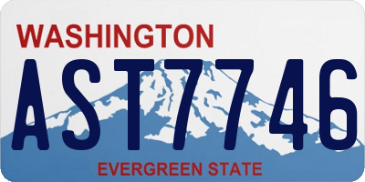WA license plate AST7746