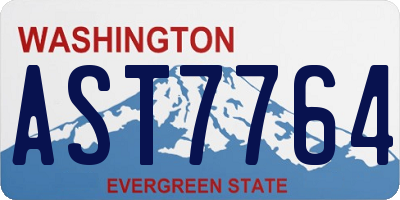 WA license plate AST7764
