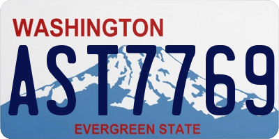WA license plate AST7769