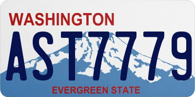WA license plate AST7779