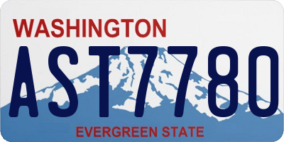 WA license plate AST7780