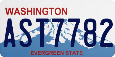 WA license plate AST7782