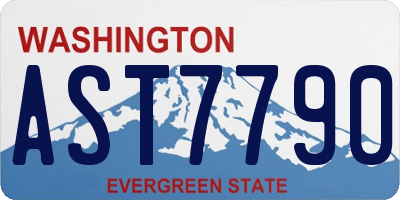 WA license plate AST7790