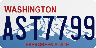 WA license plate AST7799