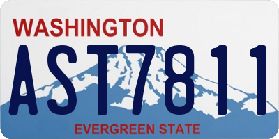 WA license plate AST7811