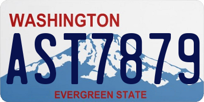 WA license plate AST7879