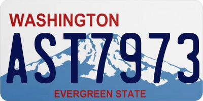 WA license plate AST7973