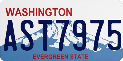 WA license plate AST7975
