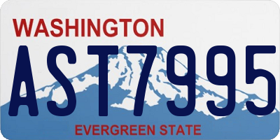 WA license plate AST7995