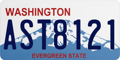 WA license plate AST8121