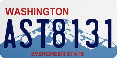 WA license plate AST8131