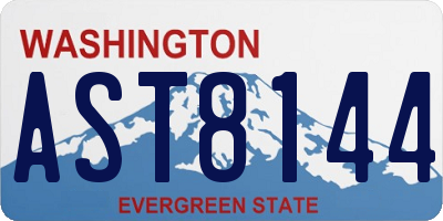 WA license plate AST8144