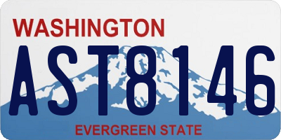 WA license plate AST8146