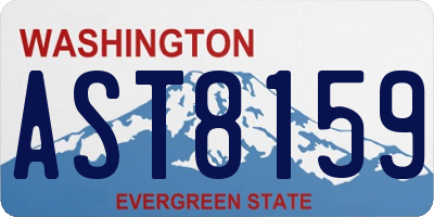 WA license plate AST8159