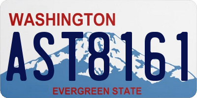 WA license plate AST8161