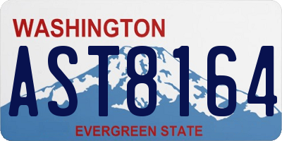 WA license plate AST8164