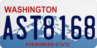 WA license plate AST8168