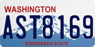 WA license plate AST8169
