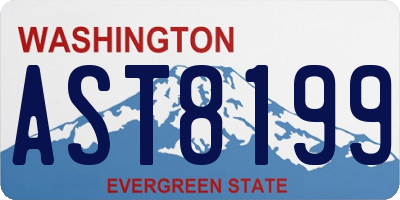 WA license plate AST8199