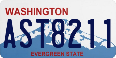 WA license plate AST8211